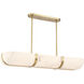 Chalfont 4 Light 42 inch Warm Brass Chandelier Ceiling Light