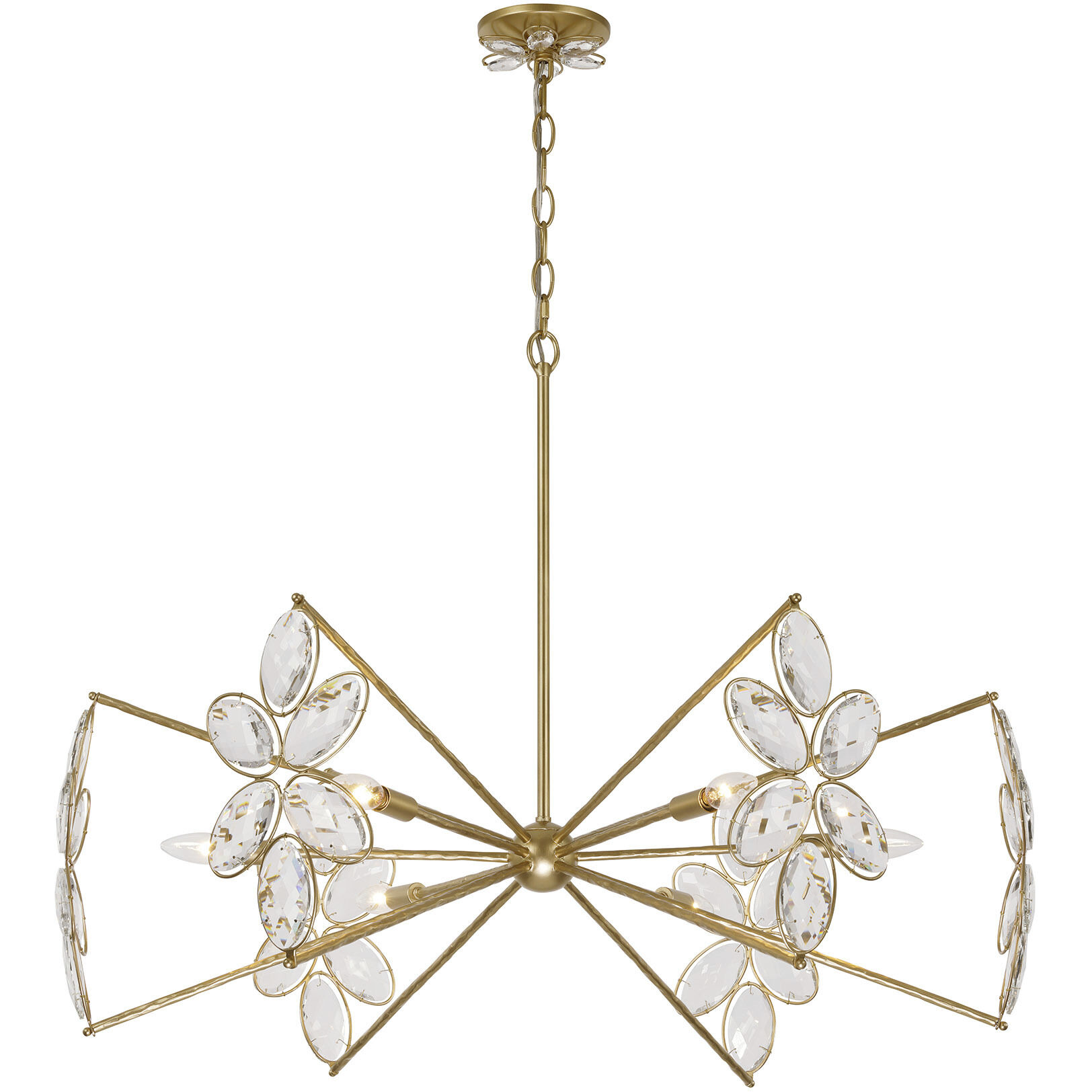 Marbella 6 Light 36 inch Gold Shimmer Chandelier Ceiling Light