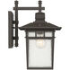 Linden 1 Light 15 inch Textured Bronze Outdoor Wall Lantern