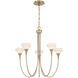 Florena 5 Light 26 inch Noble Brass Chandelier Ceiling Light