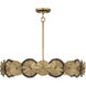 Lincoln 5 Light 35.25 inch Distressed Gold and Bronze Pendant Ceiling Light