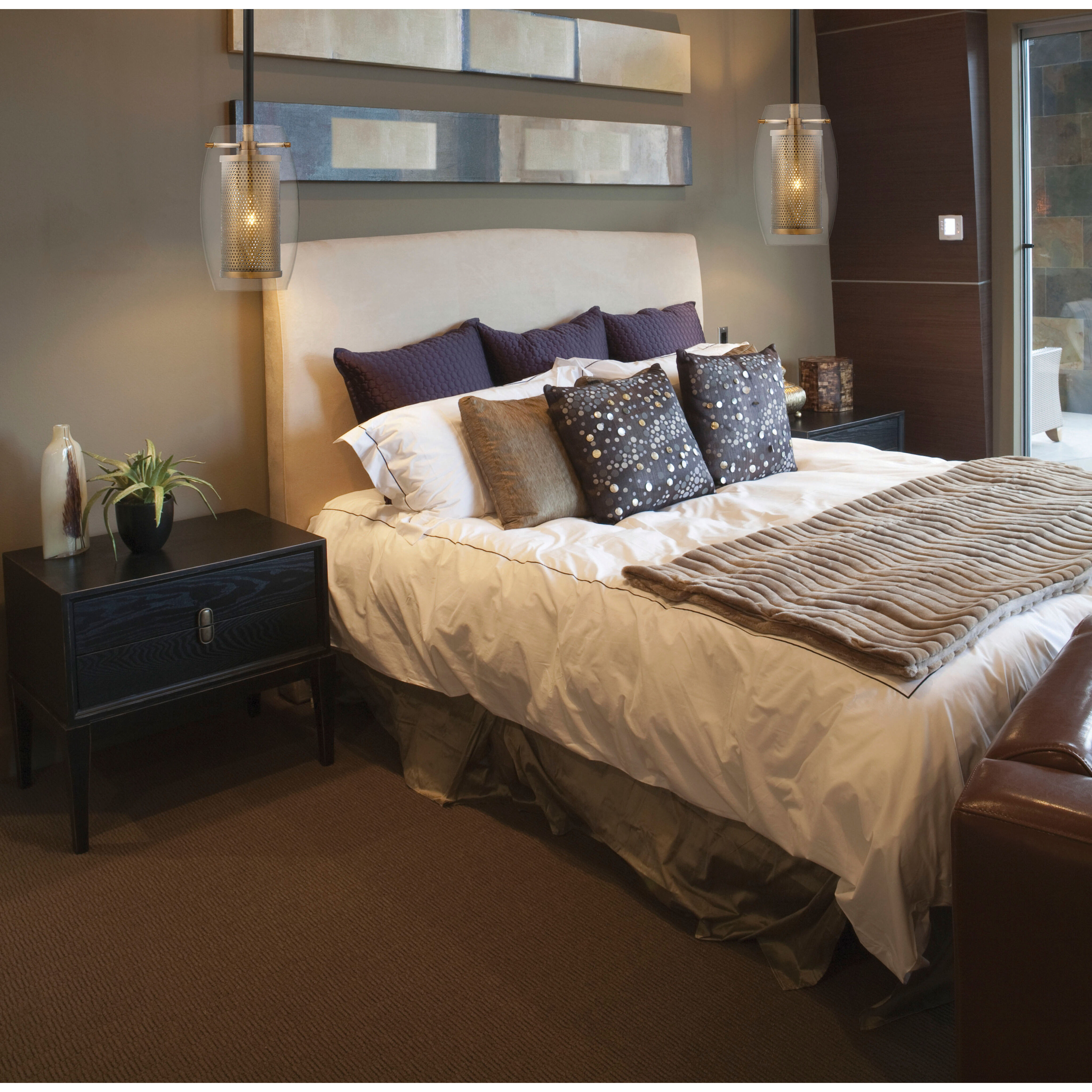 Dunbar 1 Light 4.75 inch Warm Brass with Bronze Accents Mini-Pendant Ceiling Light, Essentials