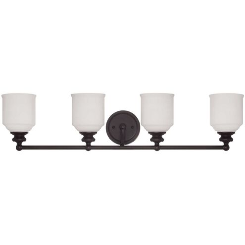 Melrose 4 Light 33.5 inch English Bronze Vanity Light Wall Light, Essentials