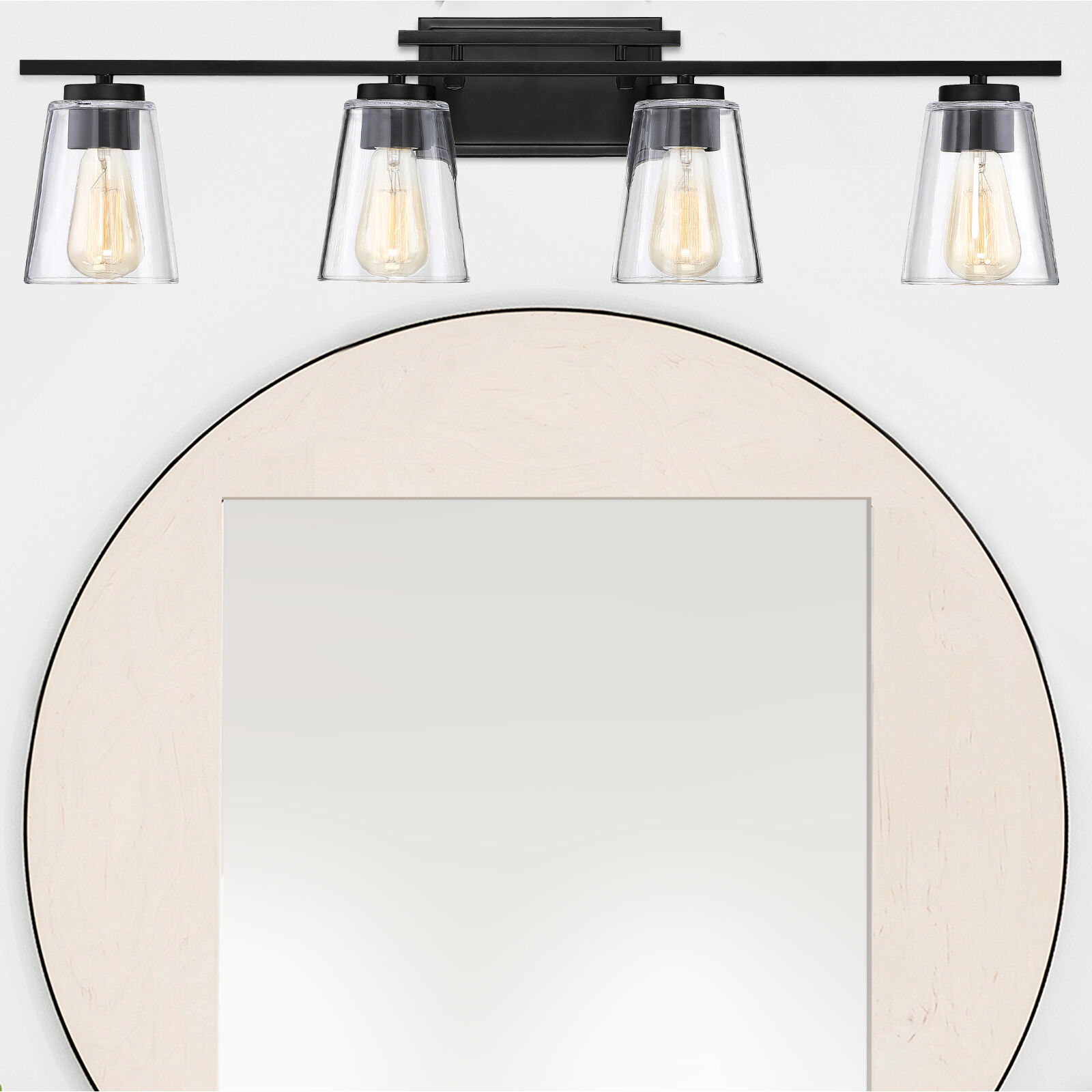 Calhoun 4 Light 32 inch Black Bathroom Vanity Light Wall Light, Essentials