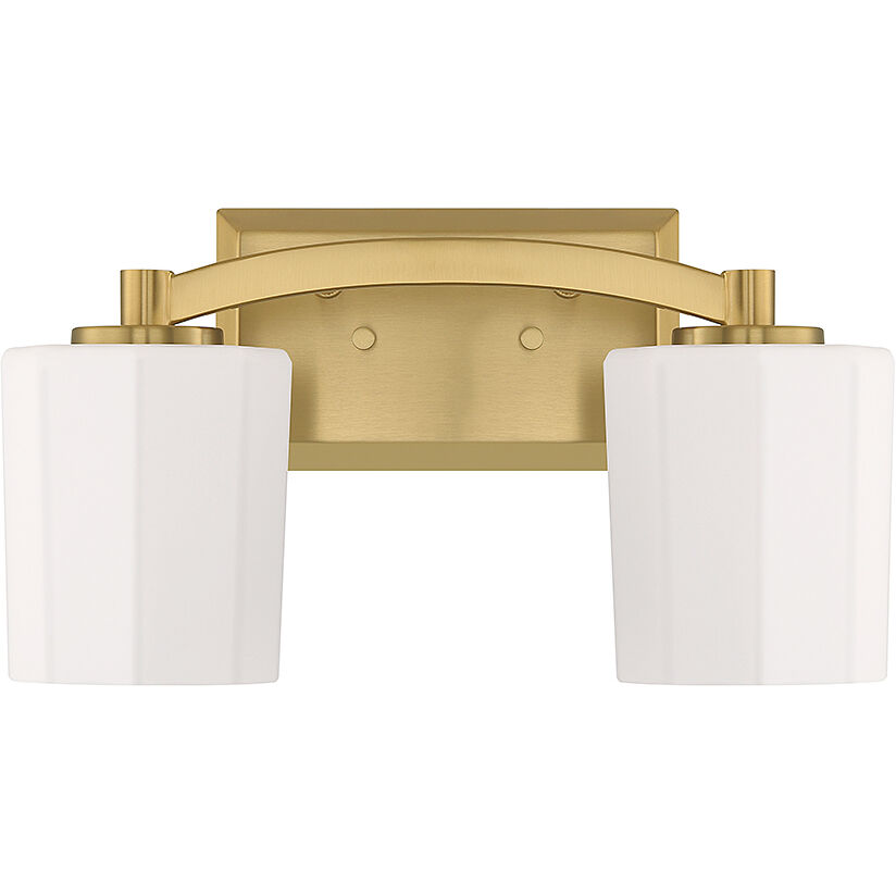 Whitney 2 Light 14 inch Warm Brass Bathroom Vanity Light Wall Light