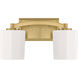 Whitney 2 Light 14 inch Warm Brass Bathroom Vanity Light Wall Light