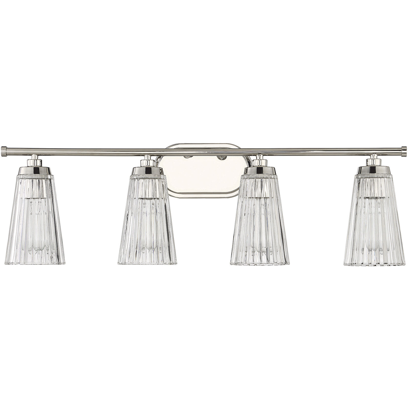 Chantilly 4 Light 30.5 inch Polished Nickel Bathroom Vanity Light Wall Light, Essentials