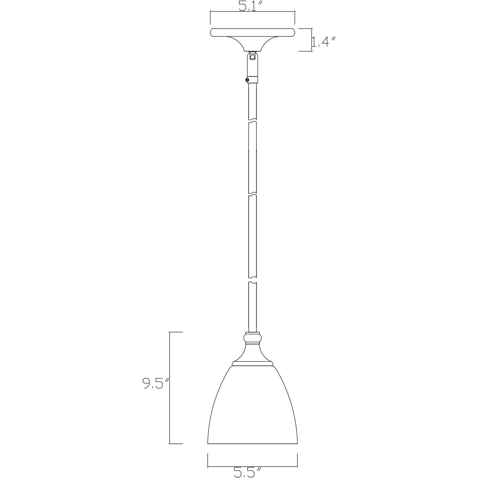 Herndon 1 Light 5.5 inch Satin Nickel Mini-Pendant Ceiling Light, Essentials