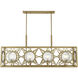 Balfour Linear Chandelier Ceiling Light in Warm Brass