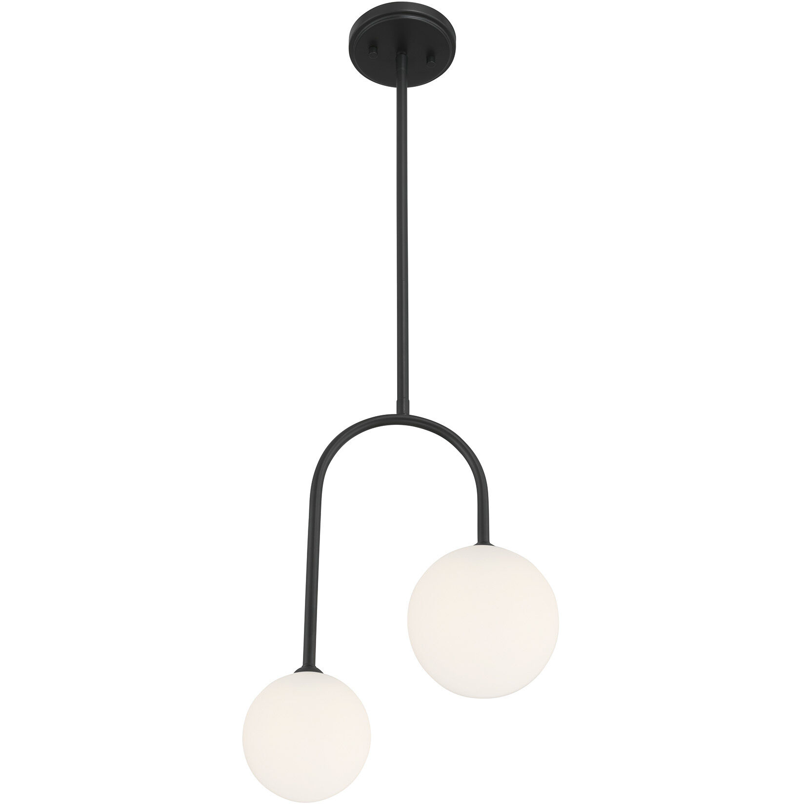 Chester 2 Light 12 inch Matte Black Pendant Ceiling Light