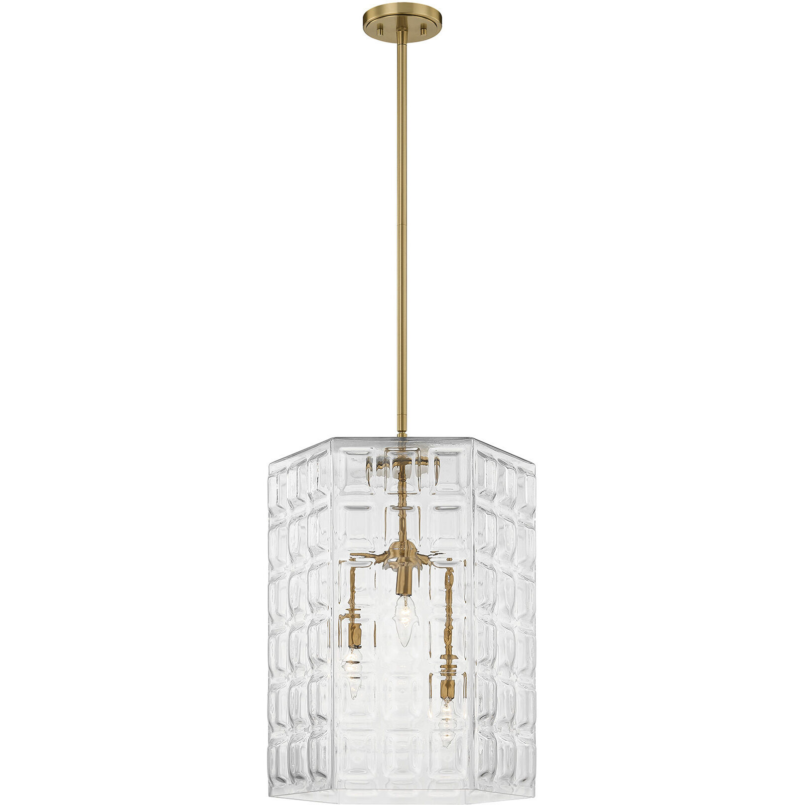 Reddick 3 Light 16 inch Warm Brass Pendant Ceiling Light