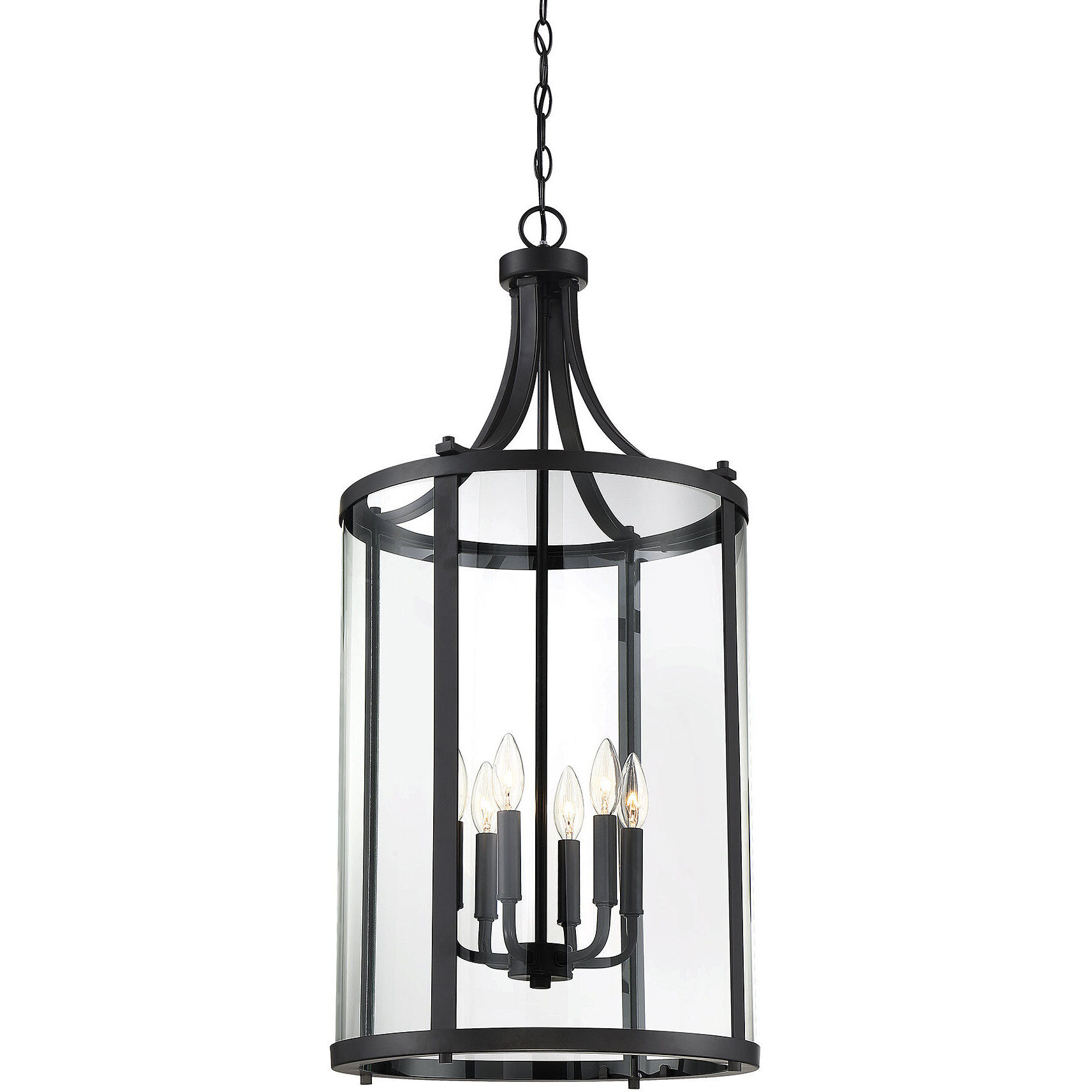 Penrose 6 Light 16 inch Black Pendant Ceiling Light, Essentials