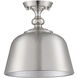 Berg 1 Light 12 inch Satin Nickel Semi-Flush Ceiling Light, Essentials