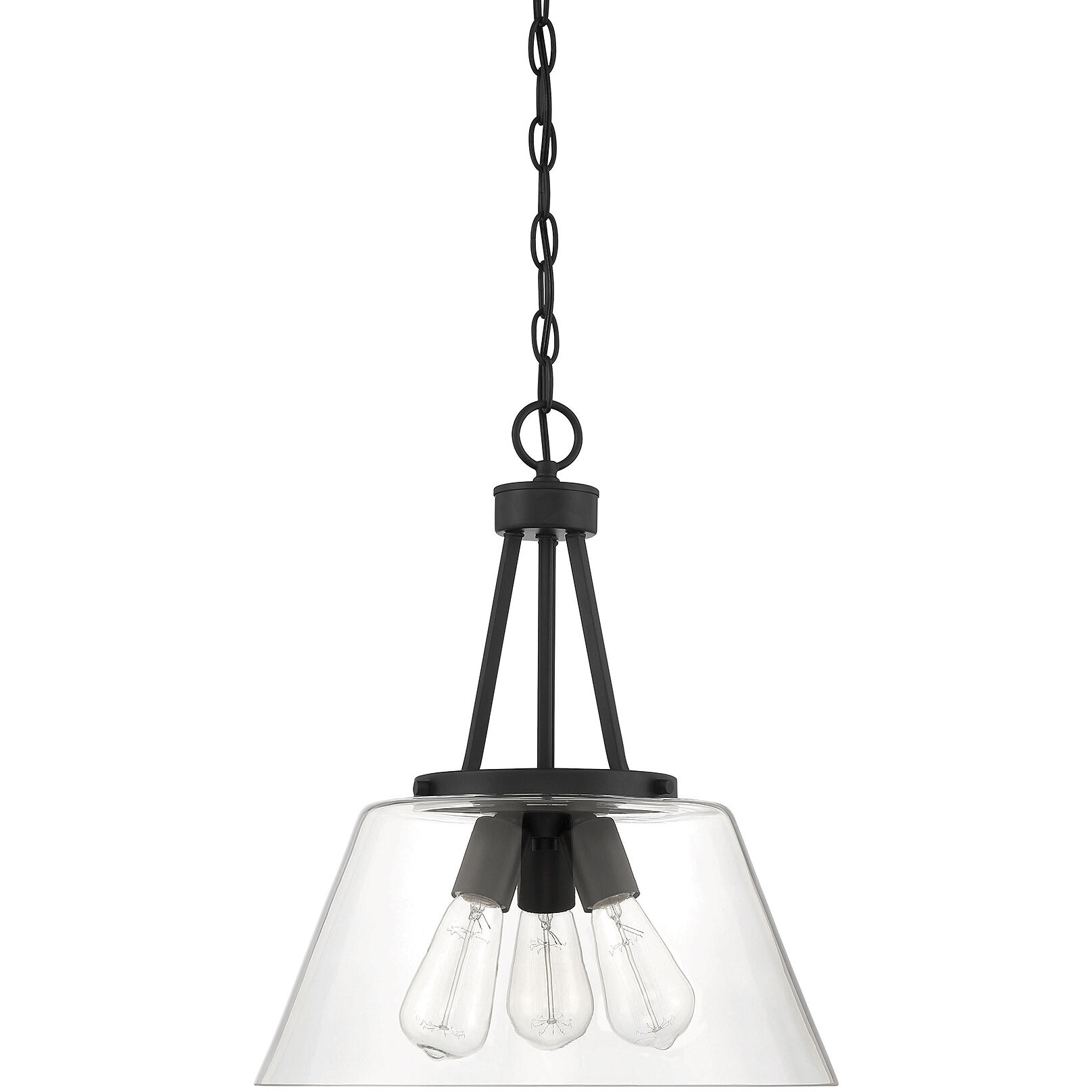 Calhoun 3 Light 15 inch Matte Black Pendant Ceiling Light Essentials