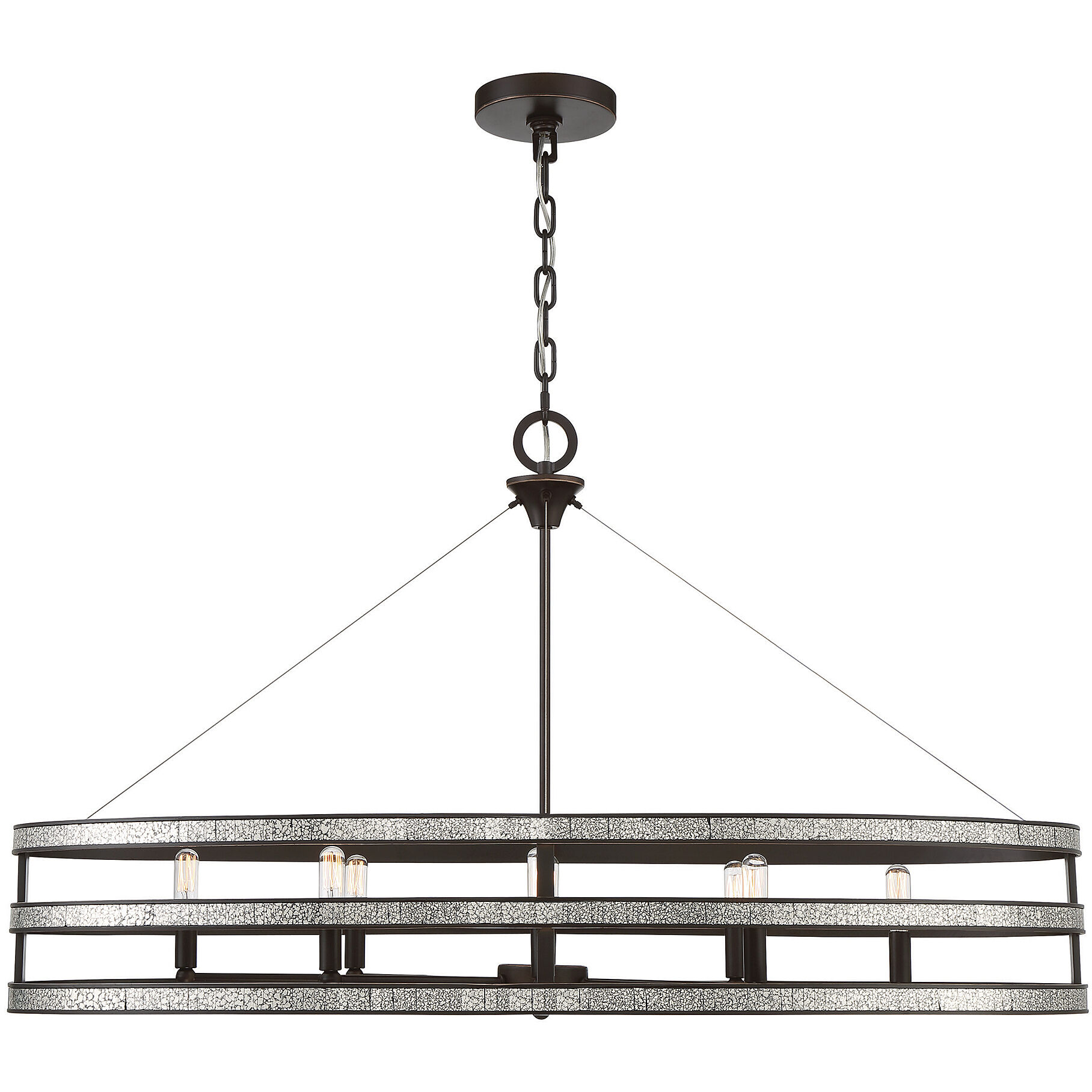 Madera 8 Light 42 inch English Bronze Linear Chandelier Ceiling Light