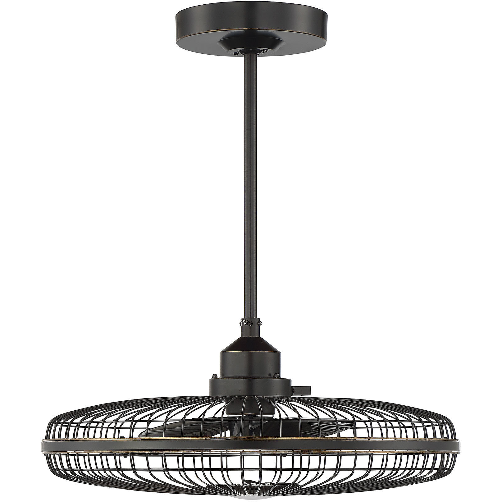 Wetherby 14 inch Classic Bronze with Black Blades Fan D'Lier