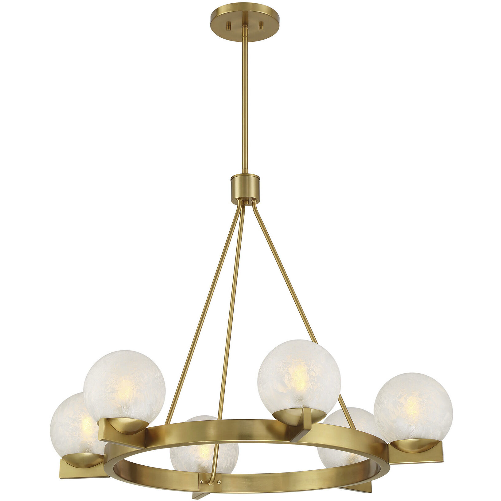 Darien 6 Light 32 inch Warm Brass Chandelier Ceiling Light