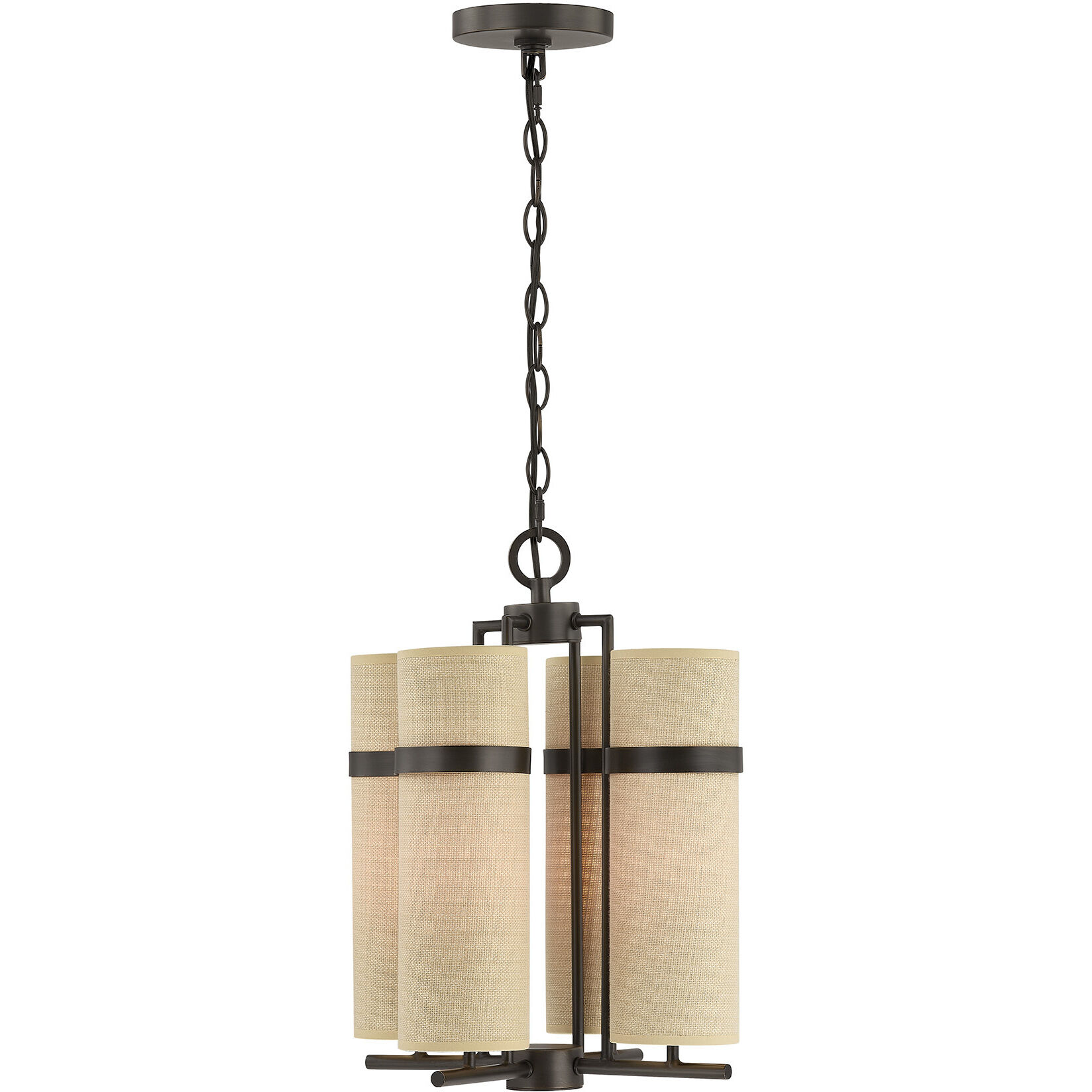 Weston 4 Light 13 inch Mediterranean Bronze Chandelier Ceiling Light