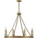 Seville 8 Light 34 inch Warm Brass Chandelier Ceiling Light, Essentials