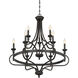 Shields 9 Light 32 inch English Bronze Chandelier Ceiling Light