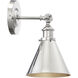 Glenn 9 inch 60.00 watt Polished Nickel Adjustable Wall Sconce Wall Light, Essentials