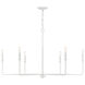 Salerno 6 Light 42 inch Bisque White Chandelier Ceiling Light, Essentials