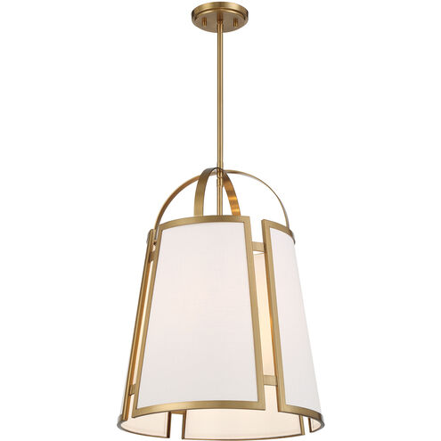 Chartwell 4 Light 16.75 inch Warm Brass Pendant Ceiling Light