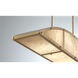 Legacy 4 Light 46 inch Warm Brass Linear Chandelier Ceiling Light