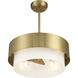 Diana 12 inch Warm Brass with Gold Blades Fan D'Lier