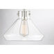 Walpole 1 Light 11 inch Polished Nickel Semi-Flush Ceiling Light