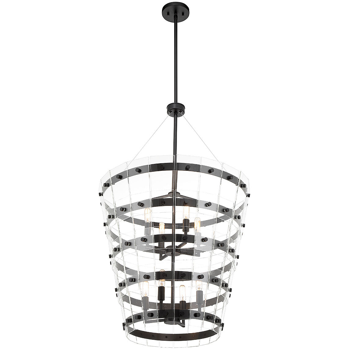 Ventari 8 Light 25 inch Matte Black Pendant Ceiling Light