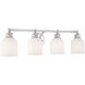 Melrose 4 Light 33.5 inch Polished Chrome Bathroom Vanity Light Wall Light, Essentials