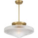 Norwich 1 Light 18 inch Warm Brass Covertible SemiFlush Ceiling Light