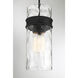 Ashton 3 Light 9 inch Matte Black Pendant Ceiling Light, Lighting One