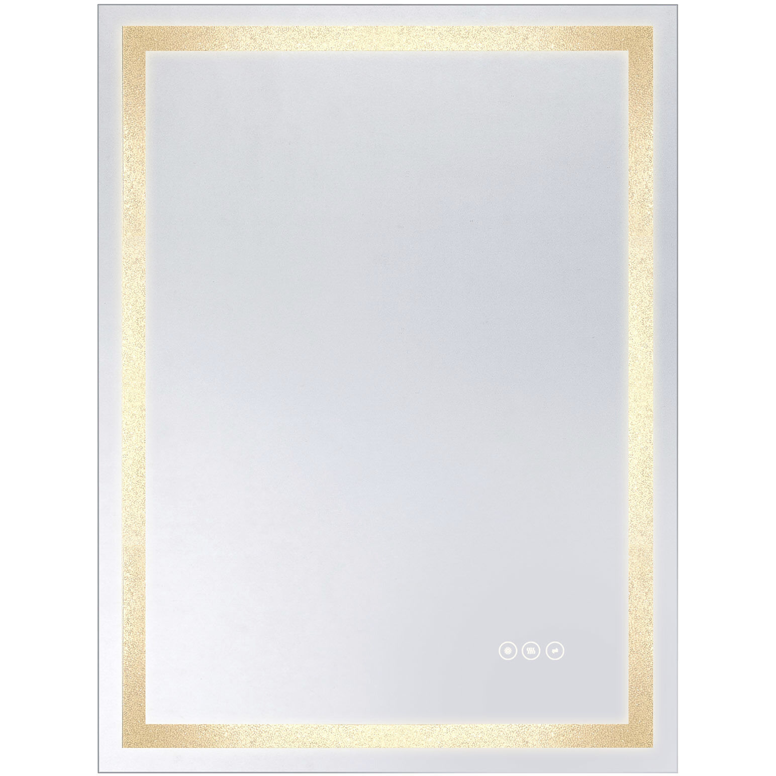 Cordova 32 X 24 inch Crushed Crystal Mirror, Frontlit