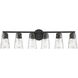 Gordon 6 Light 34 inch Black Bathroom Vanity Light Wall Light