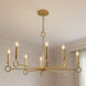 Noah 8 Light 40 inch Gold Armory Chandelier Ceiling Light