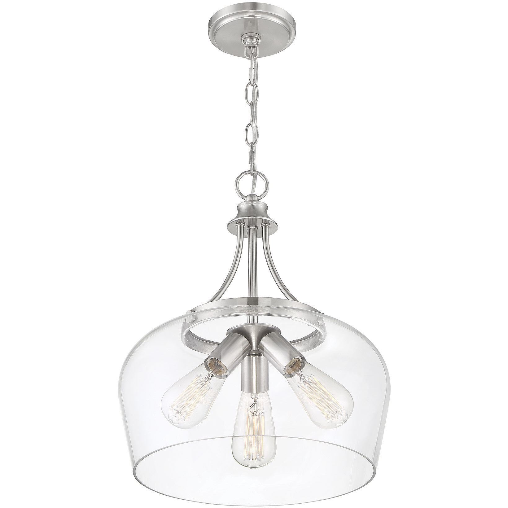 天井照明 Candle Pendant Light Savoy House 7-4034-3-322 Octave 3 Light 15 inch Warm Brass