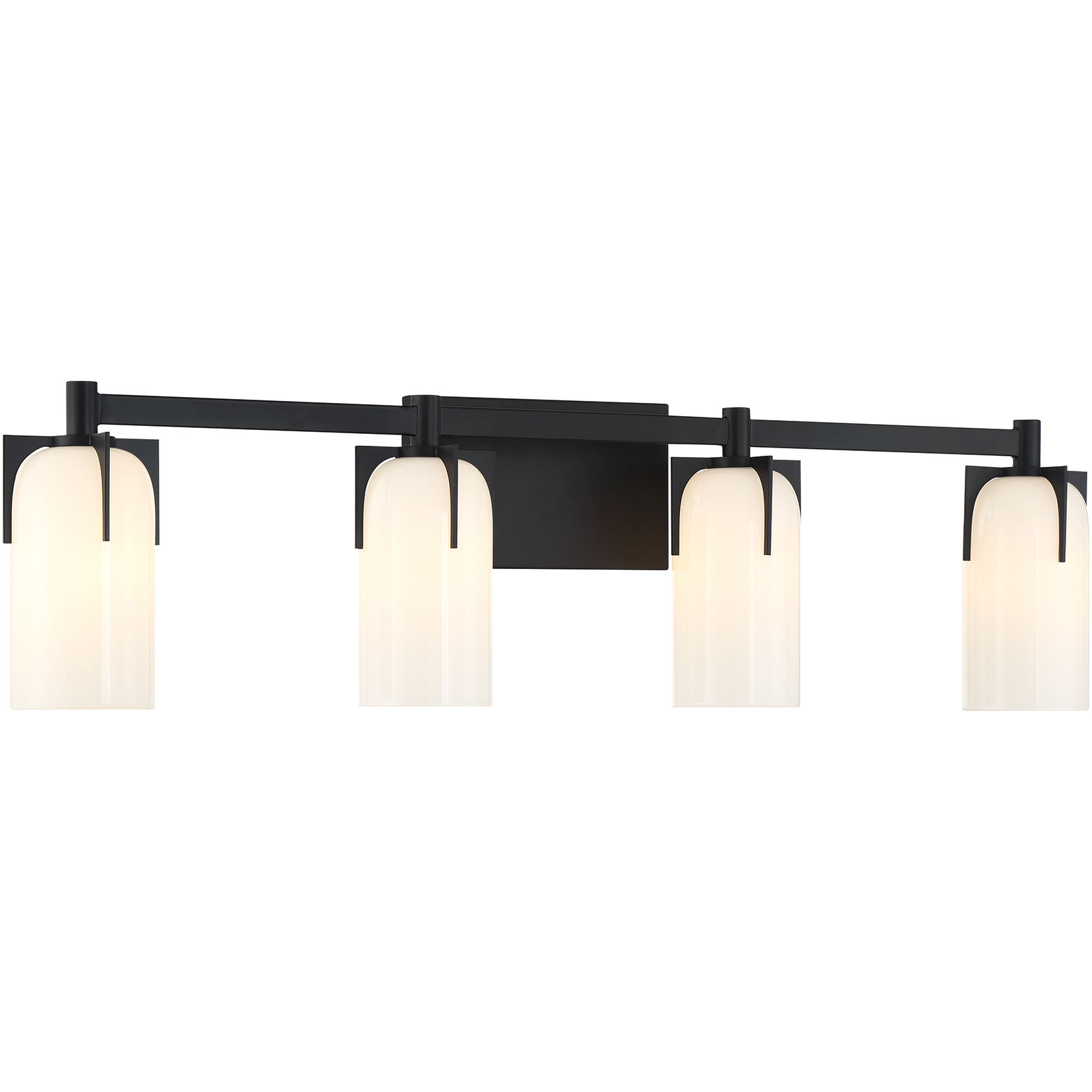 Caldwell 4 Light 32 inch Black Bathroom Vanity Light Wall Light