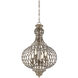 Ashford 4 Light 19 inch Aged Wood Chandelier Ceiling Light