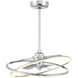 Dorado 14 inch Polished Chrome with Silver Blades Fan D'Lier
