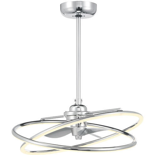 Dorado 14 inch Polished Chrome with Silver Blades Fan D'Lier