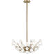 Flores 4 Light 20 inch Noble Brass Chandelier Ceiling Light