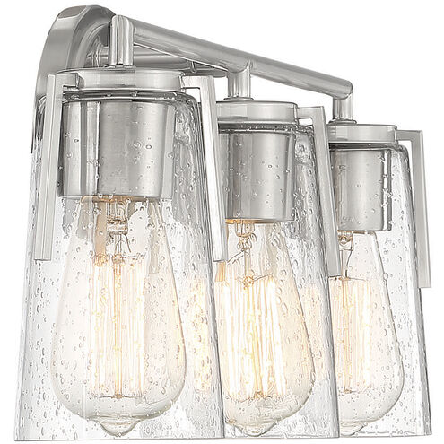 Sacremento 3 Light 24 inch Satin Nickel Bathroom Vanity Light Wall Light, Essentials