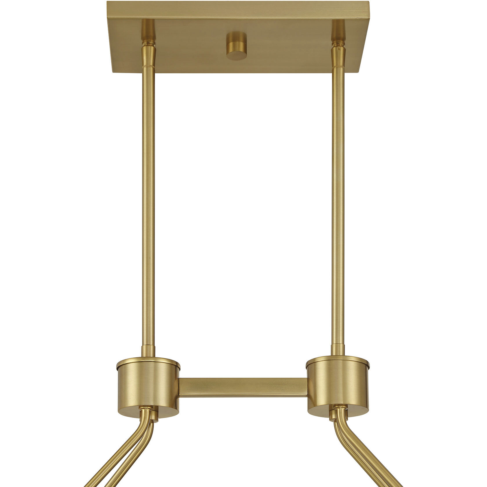 Darien Linear Chandelier Ceiling Light in Warm Brass