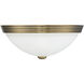 Stella 2 Light 13 inch Warm Brass Flush Mount Ceiling Light, Essentials