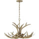 Daniels 6 Light 24 inch Natural Antler Chandelier Ceiling Light