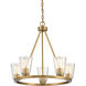 Calhoun 5 Light 25 inch Warm Brass Chandelier Ceiling Light, Essentials