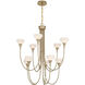 Florena 10 Light 30 inch Noble Brass Chandelier Ceiling Light