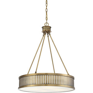 William 4 Light 24 inch Warm Brass Pendant Ceiling Light